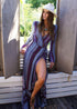 Vestido largo bohemio folk con estampado floral Ada